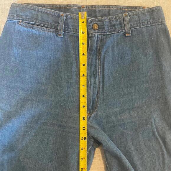 Vintage 70's Lord Isaacs Denim Flare Jeans - Classic Blue - Picture 5 of 9
